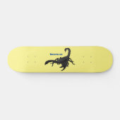 Schwarz-hungriges Skorpion Cartoon Illustration Skateboard (Horizontal)