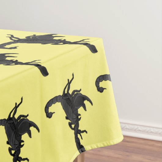 Schwarz-hungriges Skorpion Cartoon Illustration Tischdecke (Beispiel)