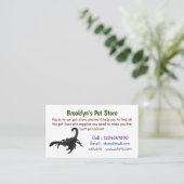 Schwarz-hungriges Skorpion Cartoon Illustration Visitenkarte (Stehend Vorderseite)