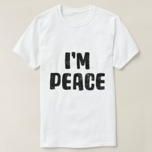SCHWARZ I komm in Peace I'm Peace Funny Matching T-Shirt