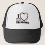 schwarz i luv 1 truckerkappe<br><div class="desc">niedlicher und blubbly Schriftart,  der "I Liebe My GIRLFRIEND" mit einem großen Herz sagt,  mit dem Sie Ihr Bild in schwarz und hellrosa einfügen können</div>