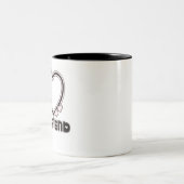 schwarz i luv 1 zweifarbige tasse (Mittel)