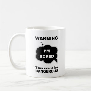 Schwarz Ich langweile mich Kaffeetasse