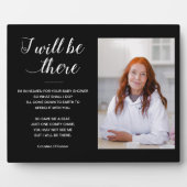 Schwarz Ich werde dort Foto Memorial Baby Dusche s Fotoplatte (Vorderseite)