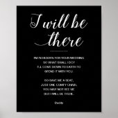 Schwarz, ich werde dort sein, Rett mir eine Sitzeh Poster (Vorne)