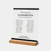 Schwarz im Gedächtnis unserer Klassenkameraden Wie Acrylschild (Winkel)