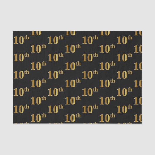 Schwarz, Imitate Gold 10. (10.) Event Tissue Paper Seidenpapier (Vorderseite)