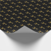 Schwarz, Imitate Gold 3. (Dritter) Event Geschenkpapier (Ecke)