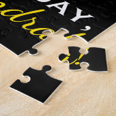 Schwarz, Imitate Gold 40. Geburtstag + Individuell Puzzle (Seite)