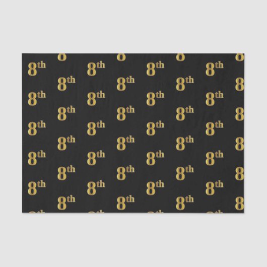Schwarz, Imitate Gold 8. (Achte) Event Tissue Pape Seidenpapier (Vorderseite)