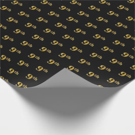 Schwarz, Imitate Gold 9. (9.) Event Wrapping Paper Geschenkpapier