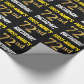 Schwarz, Imitate/Nachahmungs-Gold, "72. GEBURTSTAG Geschenkpapier (Ecke)