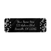 Schwarz & Imitate Silver Foil Glamour Dots Modern (Vorne)