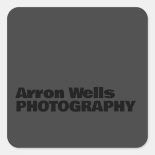 Schwarz in der Neuen Moderne, Bold Typografy Quadratischer Aufkleber