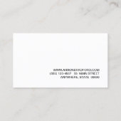 Schwarz in der Schwarzen Moderne Visitenkarte (Rückseite)