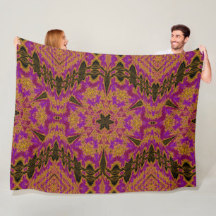 Schwarz in die goldene Fleece-Decke Fleecedecke