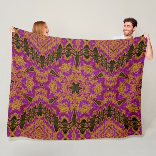 Schwarz in die goldene Fleece-Decke Fleecedecke (Beispiel)