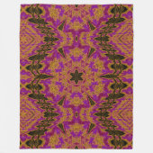 Schwarz in die goldene Fleece-Decke Fleecedecke (Vorderseite)