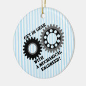 Schwarz in Gear Keramik Ornament (Links)