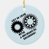 Schwarz in Gear Keramik Ornament (Hinten)