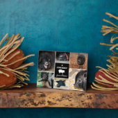 Schwarz in Love Memory Pet Pig FotoCollage Fotoplatte (Seite)