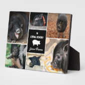 Schwarz in Love Memory Pet Pig FotoCollage Fotoplatte (Seite)