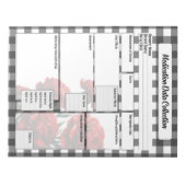 Schwarz in weißer Blüte _ Sammlung von Medikations Notizblock (Vorderseite)