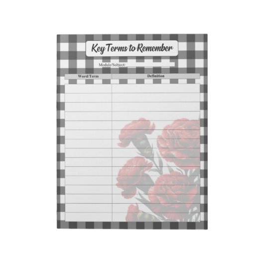 Schwarz in weißer Blüte _ Schlüsselbegriffe zur Er Notizblock (Rotiert)