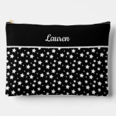 Schwarz-individuelle Name-Sterne Zubehörtasche (Vorderseite)