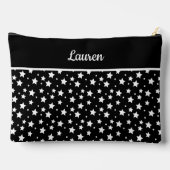 Schwarz-individuelle Name-Sterne Zubehörtasche (Rückseite)