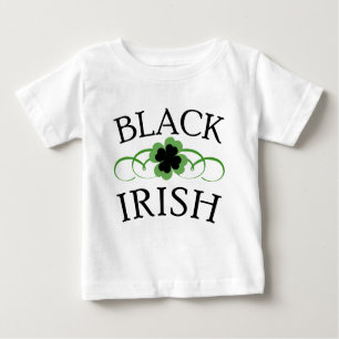 SCHWARZ-IREN mit schwarzem Kleeblatt Baby T-shirt