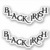 Schwarz-Irisch-Kontur-Aufkleber Aufkleber (Vorderseite)