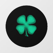 Schwarz-Irisch-Kreis Fensterklammer Fensteraufkleber (Blatt)