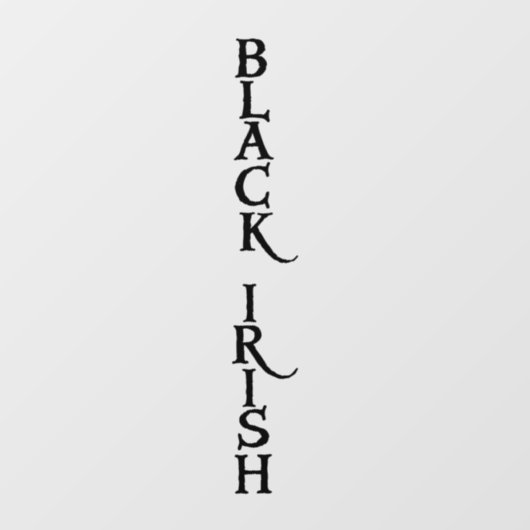 Schwarz-Irisch-Leseblatt Fensteraufkleber (Blatt)