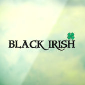 Schwarz-Irisch mit Kleeblatt Fensteraufkleber (Blatt 3)