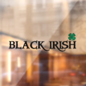 Schwarz-Irisch mit Kleeblatt Fensteraufkleber (Blatt 2)