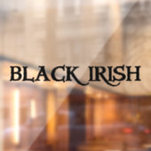 Schwarz Irisch sieht durch den Rückenstangen des F Fensteraufkleber (Blatt 2)