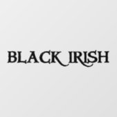 Schwarz Irisch sieht durch den Rückenstangen des F Fensteraufkleber (Blatt)