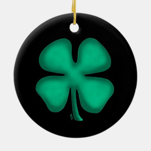 Schwarz-Irische Keramik Ornament (Hinten)