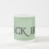 Schwarz-Irisgrün-mattiert-Glas-Tasse Mattglastasse (Mittel)