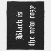 Schwarz ist das neue gemütliche Halloween Fleecedecke (Vorderseite)