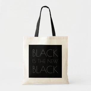 Schwarz ist das neue Schwarz - Typography-Tasche Tragetasche