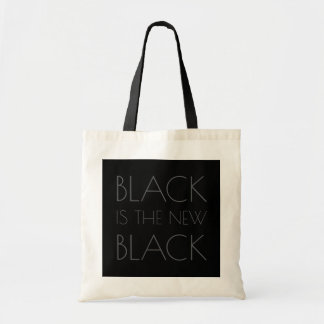 Schwarz ist das neue Schwarz - Typography-Tasche Tragetasche
