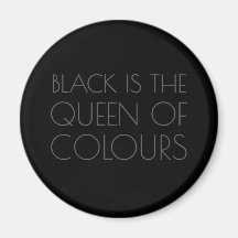 Schwarz ist die Königin der Farben - Typografie-Ma