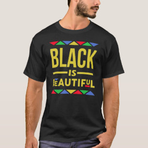 Schwarz ist ein schöner schwarzer schwarzer Patter T-Shirt