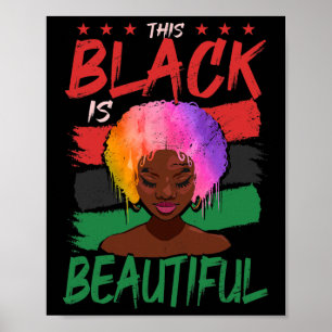 Schwarz ist schön Afroamerikanische schwarze Gesch Poster