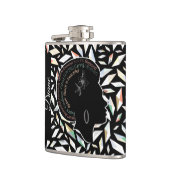 Schwarz ist schön Diamanten Vinyl Wrapped Flask Flachmann (Links)