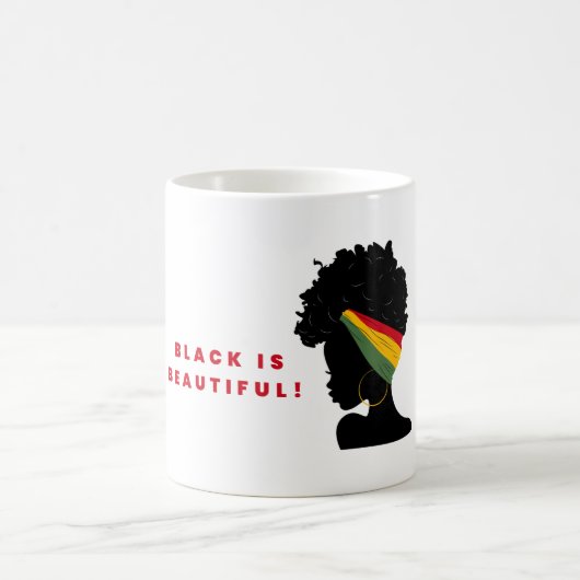 Schwarz ist schön kaffeetasse (Mittel)