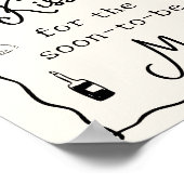 Schwarz-Italienisches Brautparty schätzt wie viele Poster (Ecke)