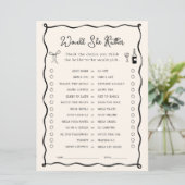 Schwarz-Italienisches Brautparty würde sie eher sp Einladung (Stehend Vorderseite)